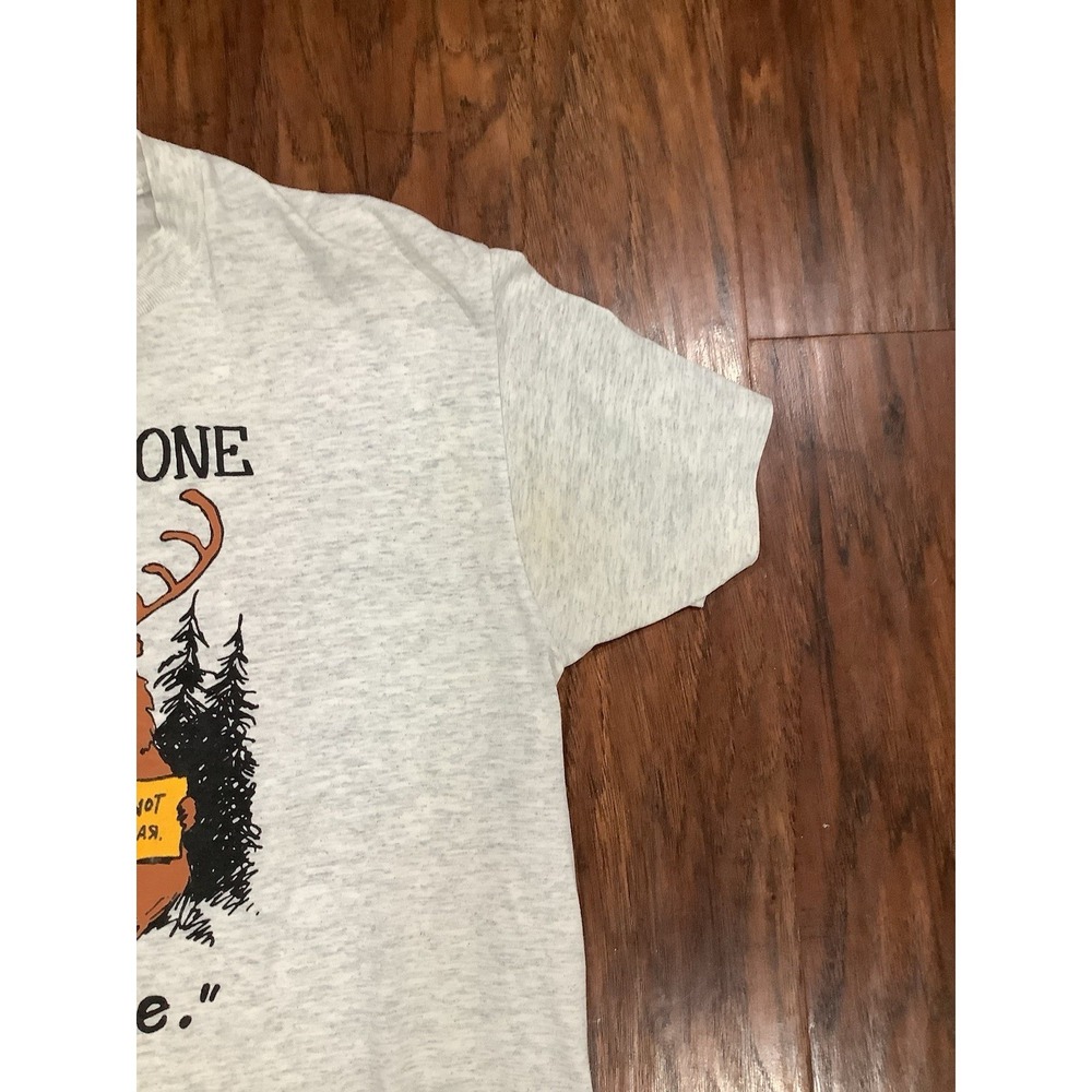 Oneita 90s Made in USA Print Short sleeve T-shirt Size L Old Vintage Men's - Picture 6 of 10